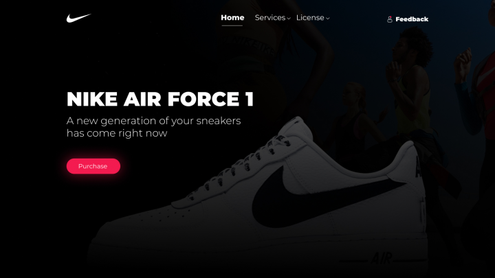 Landing Page for Nike