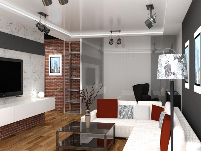 Визуализация гостиной