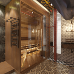 Санузел в стиле LOFT