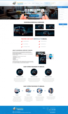 Адаптивная верстка страницы на сайте http://legendremovals.co.uk