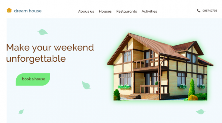 Landing для базы отдыха