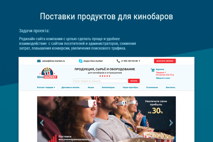 Продукты для кинобаров