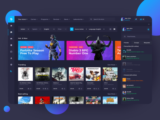 Платформа по продаже игр