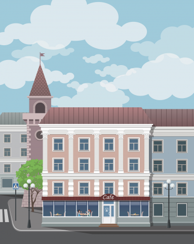 Улица в стиле flat