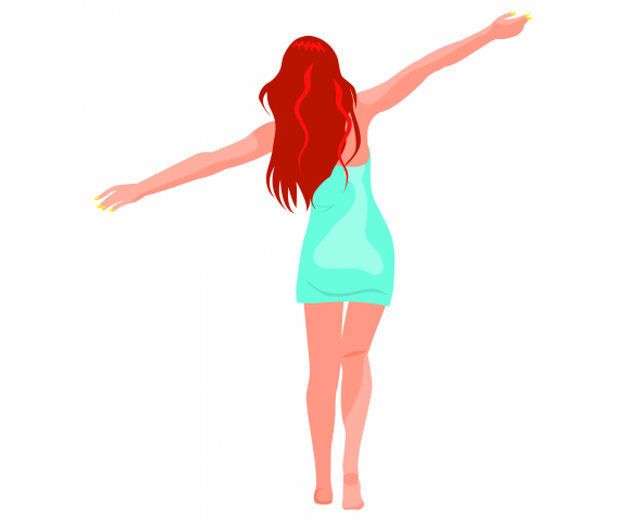 Девушка, на открытку