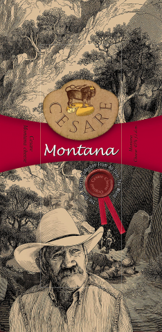 Этикетка для сыра "Montana" тм CESARE"