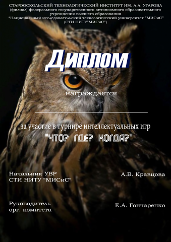 Грамоты ЧГК