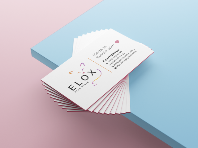 ELOX — визитка и логотип для детского бренда одежды