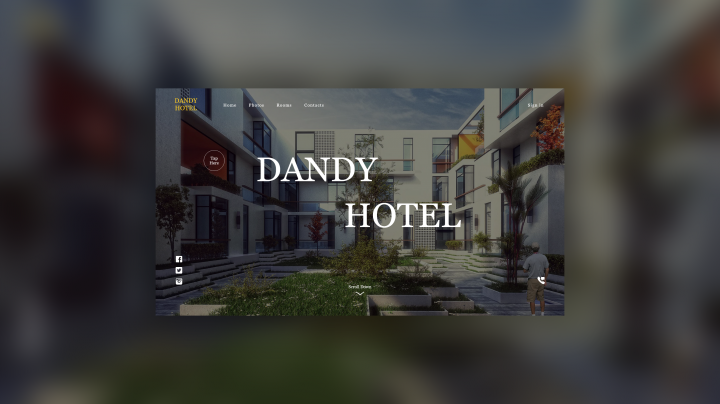 Дизайн Landing Page для Dandy Hotel