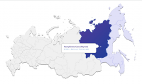 Карта отделений в федеральных округах РФ для профсоюза работнико
