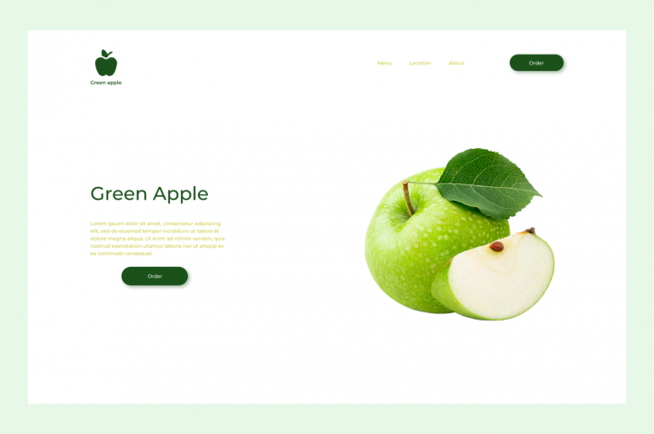 Green apple landing page