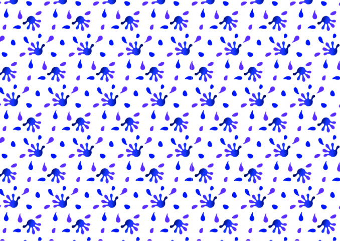 Паттерн кляксы ладошки для айдентики "Корпорация увлечений"