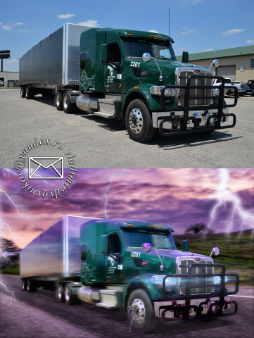 обтравка+замена фона+добавление эффектов