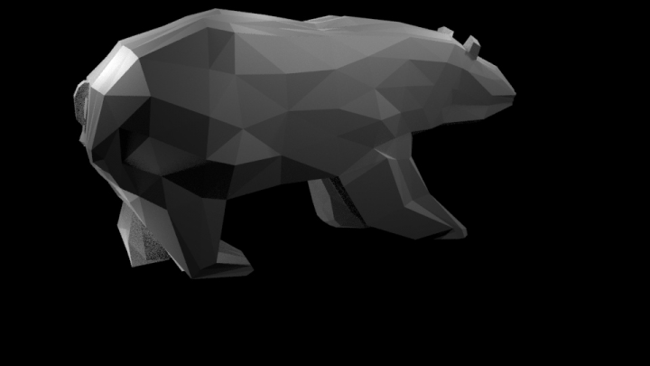 Low Poly White Bear