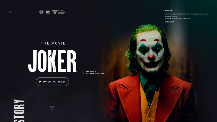 WOW ЭКРАН ДЛЯ САЙТА С ФИЛЬМАМИ '' Joker "