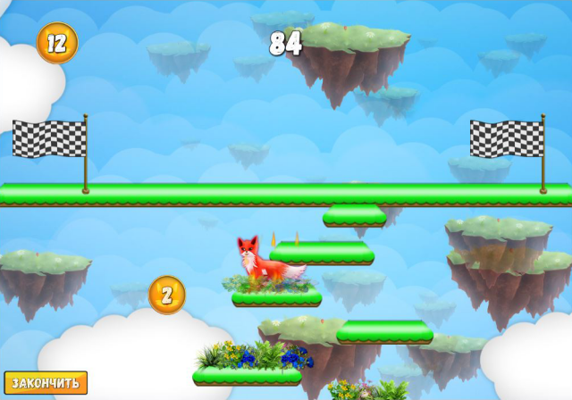 Геймплей игры про Лисенка