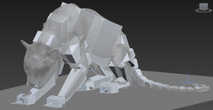Леопард + иерархия костей (анимация)