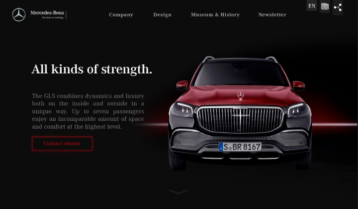 Mercedes Landing Page