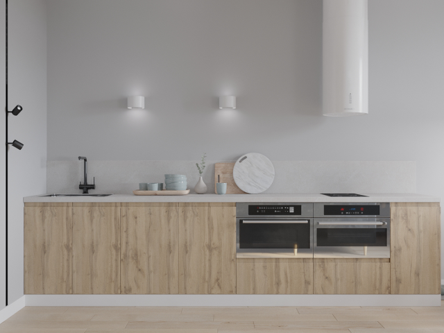 Kitchen and living