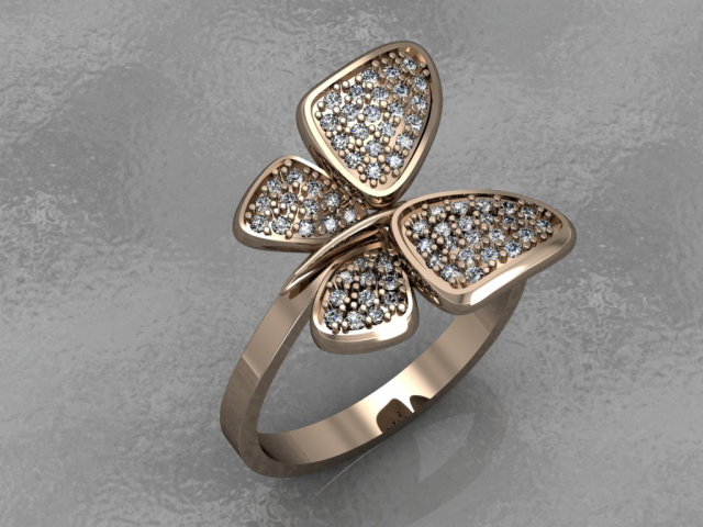 Кольцо "бабочка"