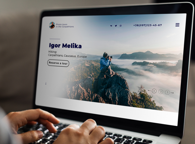 Landig page for Igor Melika - photographer