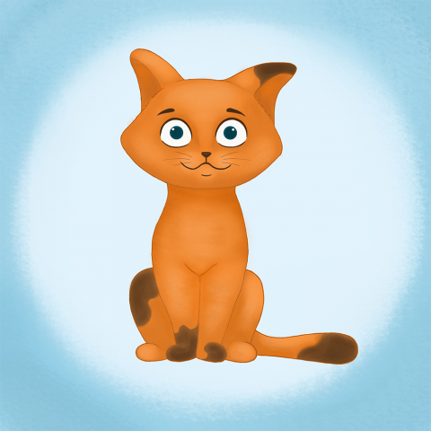 Котенок (растр, детская иллюстрация)
