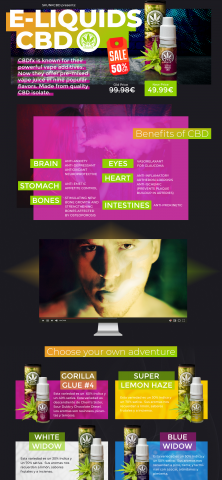 Страница продажи электронной жидкости