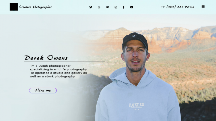 Landing Page для фотографа