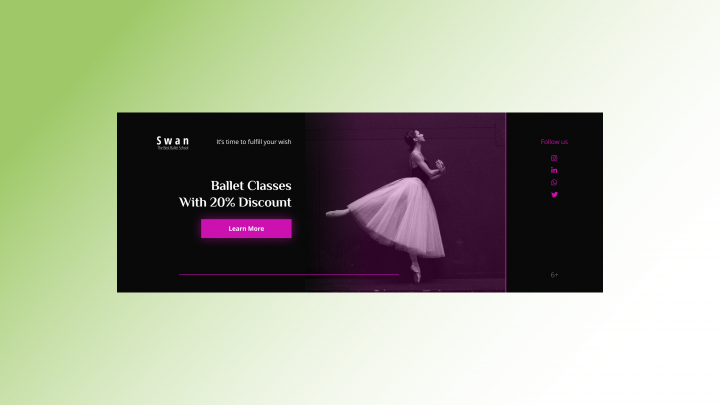 Рекламные баннеры для сайта балетной школы