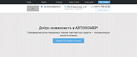 Дизайн главной страницы сайта по продаже автономеров