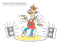 Иллюстрация в журнал. Рубрика Танцуют все!
