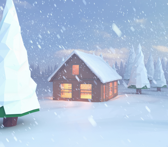 Snow House Scene