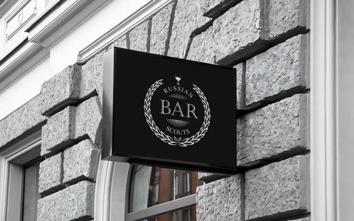 Разработка логотипа для ресторана "Russian Bar Scouts"
