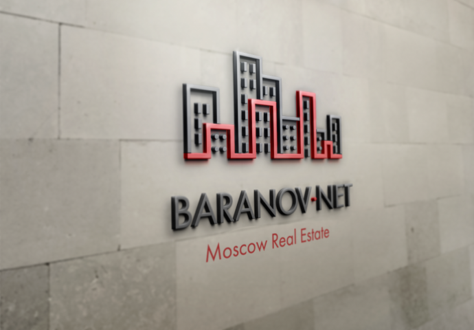 Разработка логотипа и ф.с агенства по недвижимости Baranov.net
