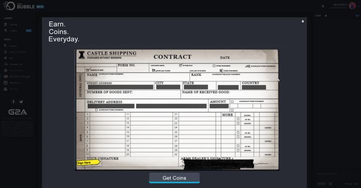 Concept csgo site / Daily Bonus