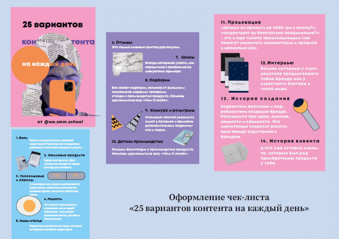 Дизайн-чек-листа по контенту