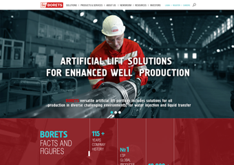 Разработка сайта международной компании BORETS
