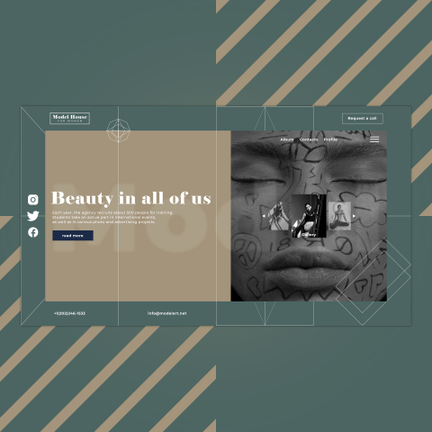 Дизайн для модельного агенства.