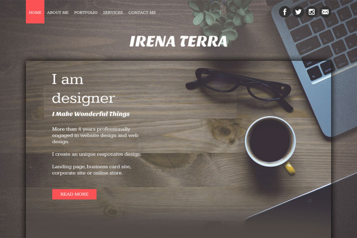 Лендинг дизайнера