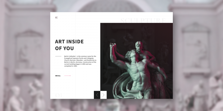 Landing Page для сайта арт искусства