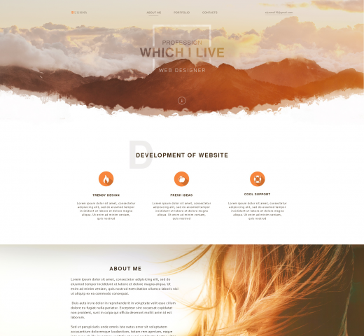 Дизайн страницы-портфолио