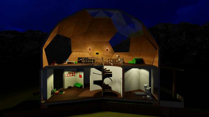 3д разрез с освещением