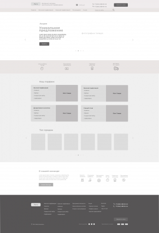 Интернет-магазин парфюмерии прототип Leptop