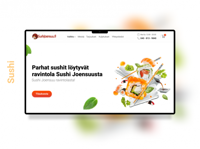 Web-design "Sushi delivery" Веб-дизайн "Доставка суши"