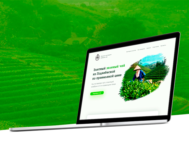 Landing page по продаже зеленого чая