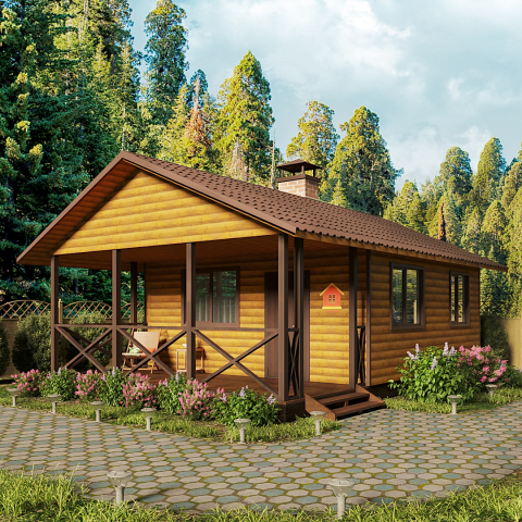 Визуализация большой бани