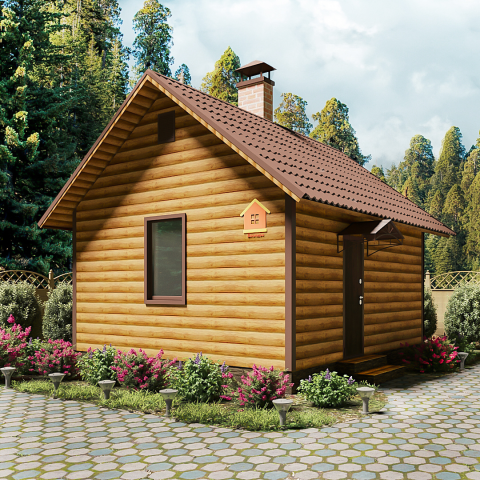 Визуализация маленькой бани