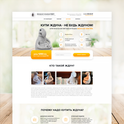Дизайн лендинга (Landing Page) – Zhdun
