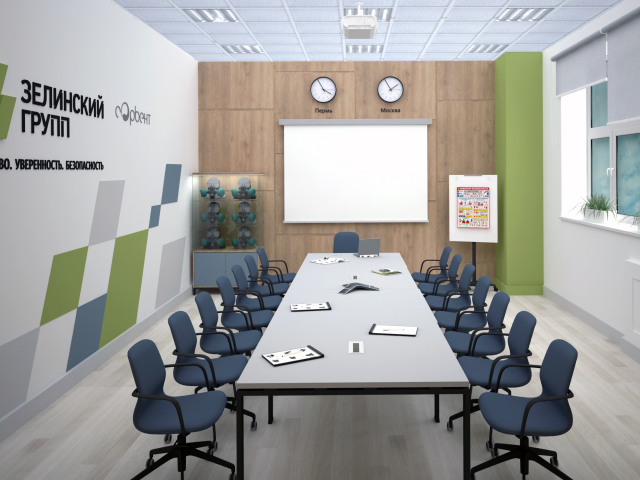 дизайн интерьера комнаты переговоров