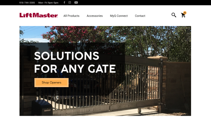 Тестовая работа. Дизайн страницы для сайта Гаражных ворот